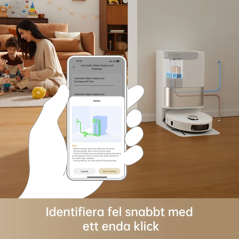 Anslutningskit för automatisk vattenpåfyllning och avlopp