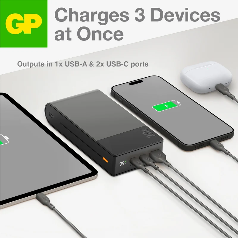 GP Powerbank M2+ 20000 mAh Grey