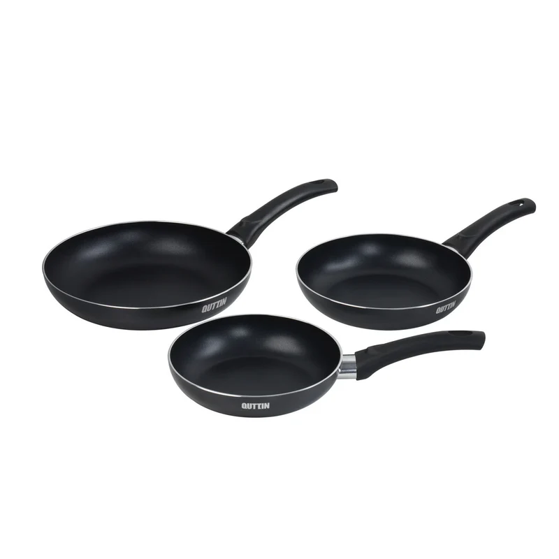 Set of pans Quttin Aluminium 24 cm 3 Pieces (4 Units)