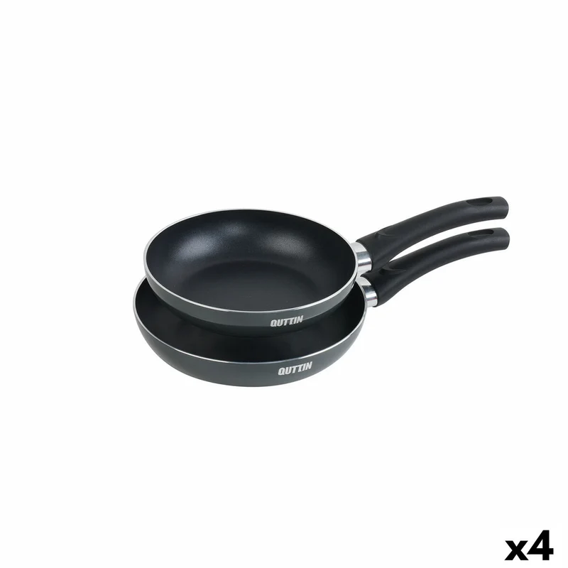 Set of pans Quttin Aluminium 24 cm 2 Pieces (4 Units)