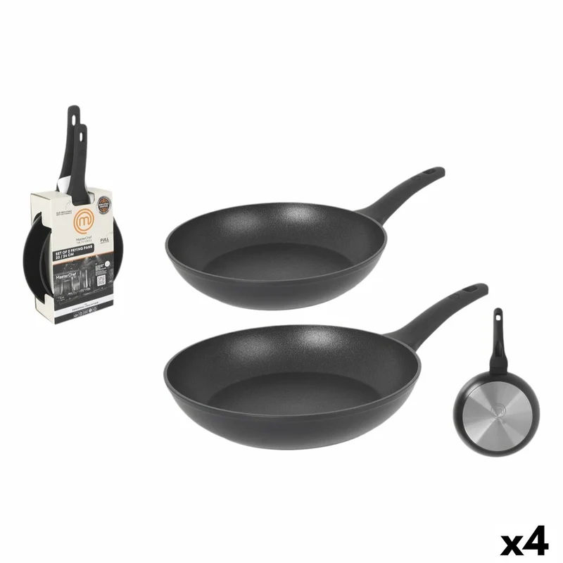 Set of Frying Pans MasterChef 24 cm 20 cm (4 Units)