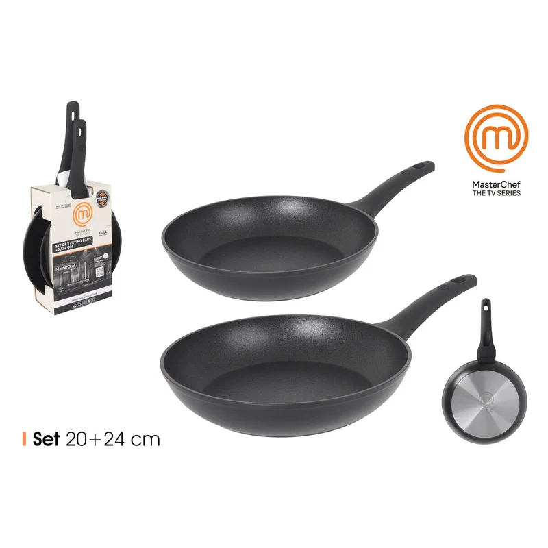 Set of Frying Pans MasterChef 24 cm 20 cm (4 Units)