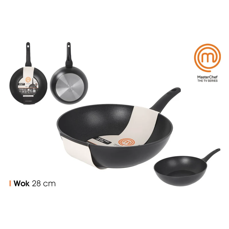Wok Pan MasterChef 28 cm (6 Units)