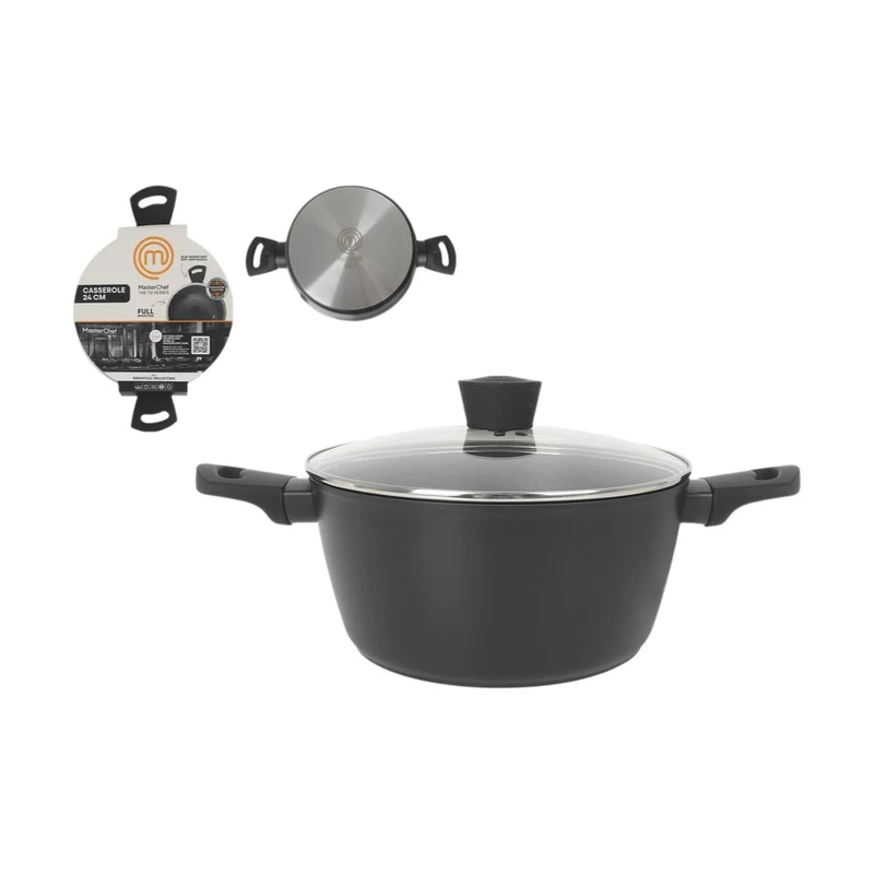 Casserole with lid MasterChef 24 cm (4 Units)
