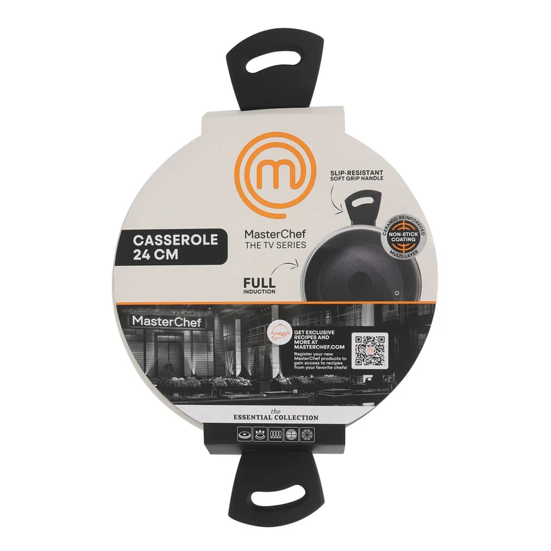 Casserole with lid MasterChef 24 cm (4 Units)