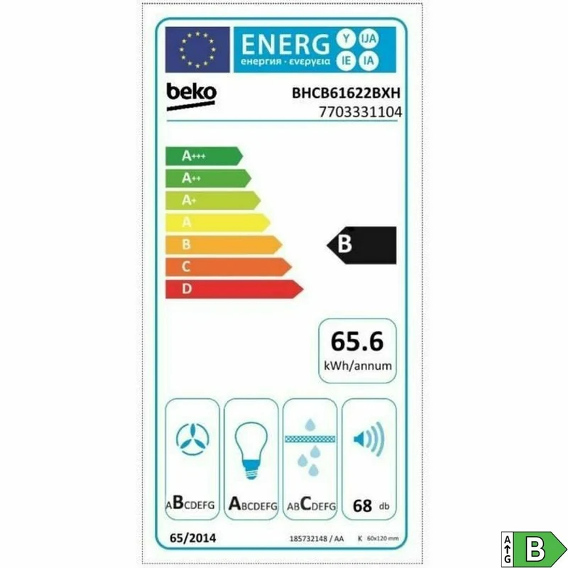 Conventional Hood BEKO Silver Steel (Refurbished A)
