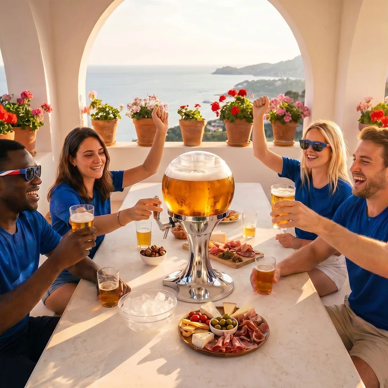 Beer Cooler Dispenser Pack InnovaGoods and 2 Roll-Up Sunglasses Sunfold France