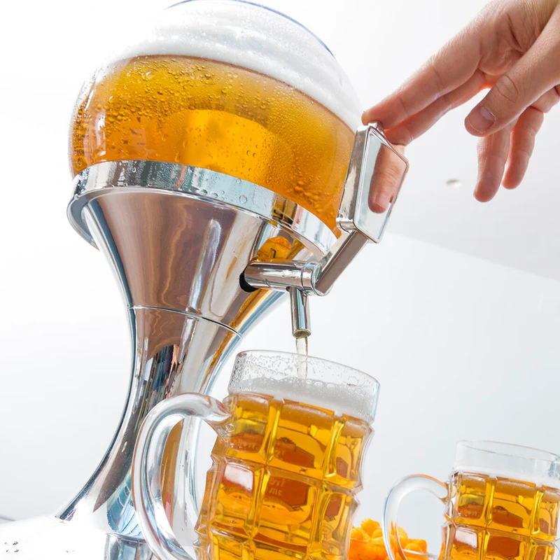 Beer Dispenser Cooling Pack InnovaGoods and 2 Folding Sunglasses Sunfold Spain Black