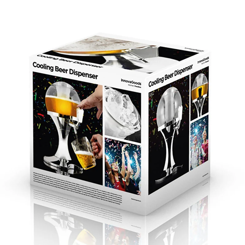 Beer Dispenser Cooling Pack InnovaGoods and 2 Folding Sunglasses Sunfold Spain Black