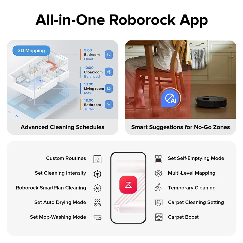 Roborock Qrevo S Robot Vacuum with Multifunctional Dock