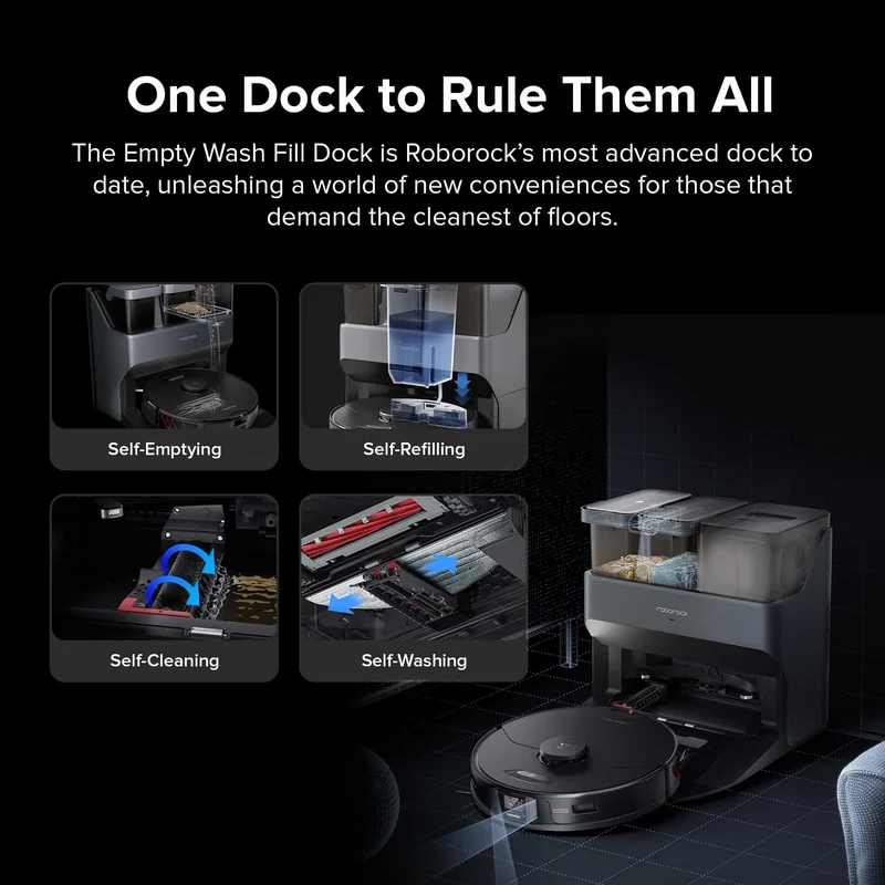 Roborock S7 MaxV Ultra Robot Vacuum with Empty Wash Fill Dock