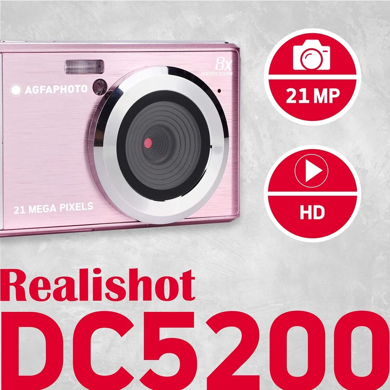 Digital Camera Agfa DC5200 Pink Rose 21 MP 2.4"