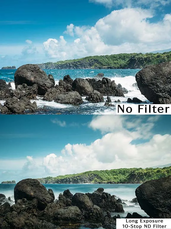 10-stegs ND-filter för lång exponeringstid, vattenvitt glas