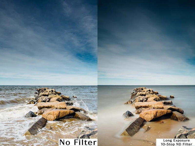 10-stegs ND-filter för lång exponeringstid, vattenvitt glas