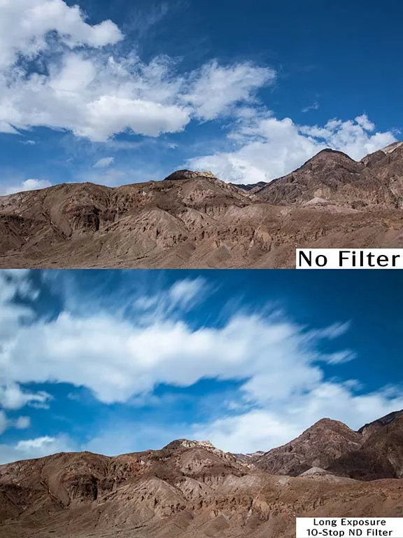 10-stegs ND-filter för lång exponeringstid, vattenvitt glas