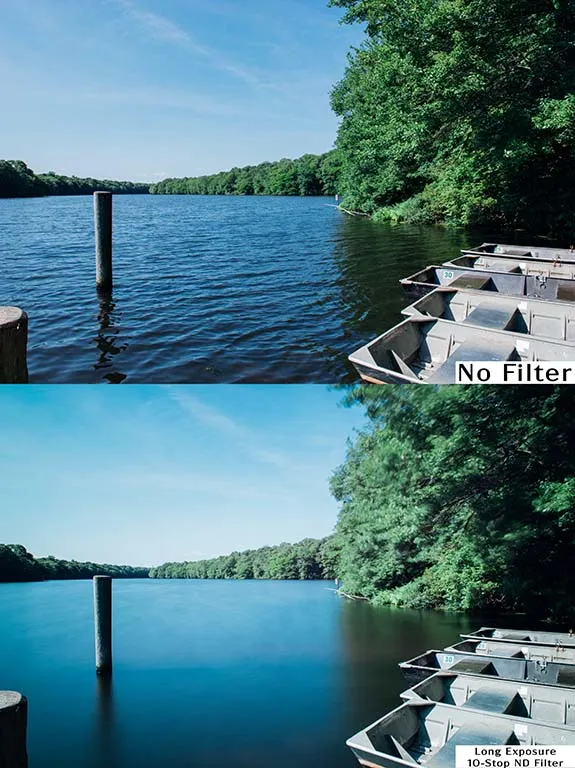 10-stegs ND-filter för lång exponeringstid, vattenvitt glas