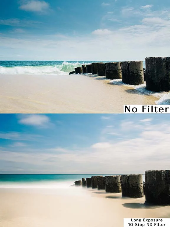 10-stegs ND-filter för lång exponeringstid, vattenvitt glas