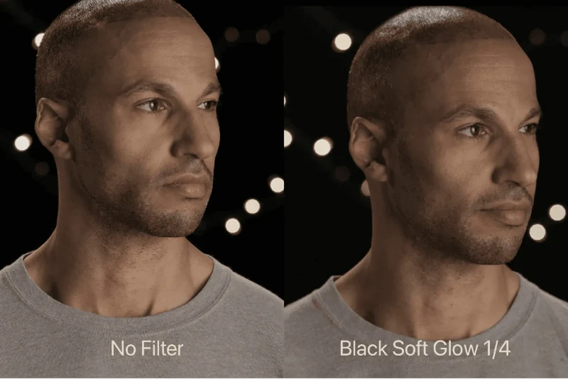 Svart Soft Glow Inskruvat kamerafilter
