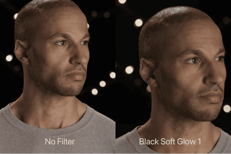 Svart Soft Glow Inskruvat kamerafilter