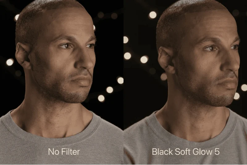 Svart Soft Glow Inskruvat kamerafilter