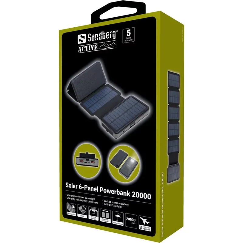 Sandberg Solar 6-Panel Powerbank 20.000 mAh