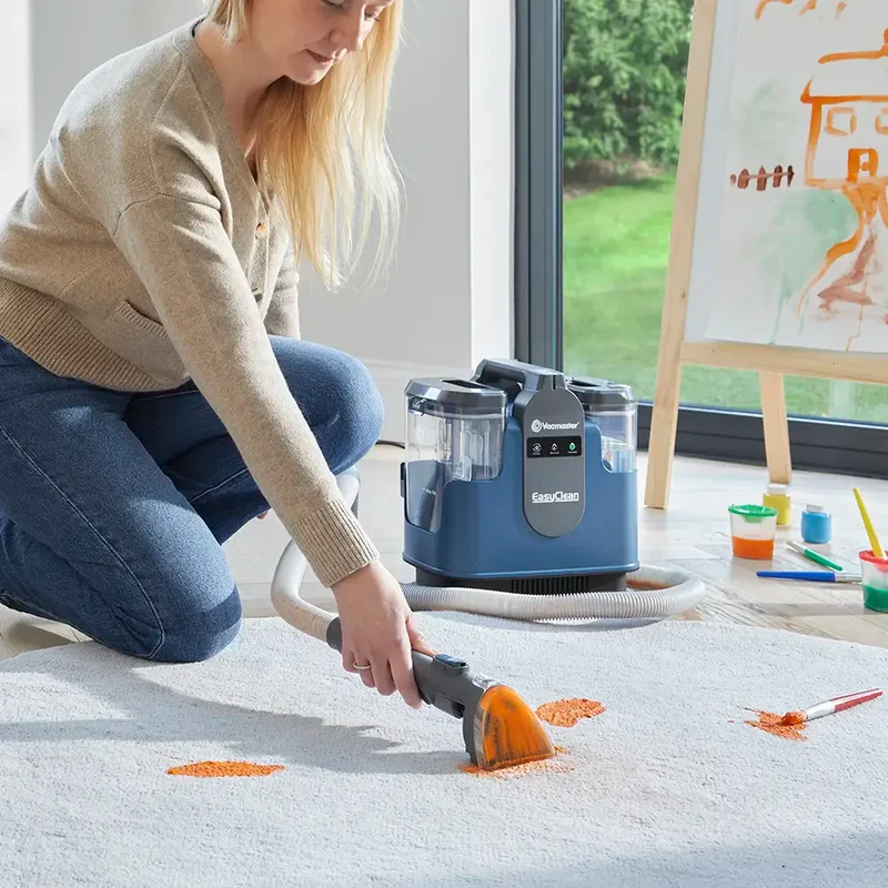 Vacmaster EasyClean Thermo Clean Kit | Heated Carpet Spot Cleaner-with Spare Carpet Shampoo