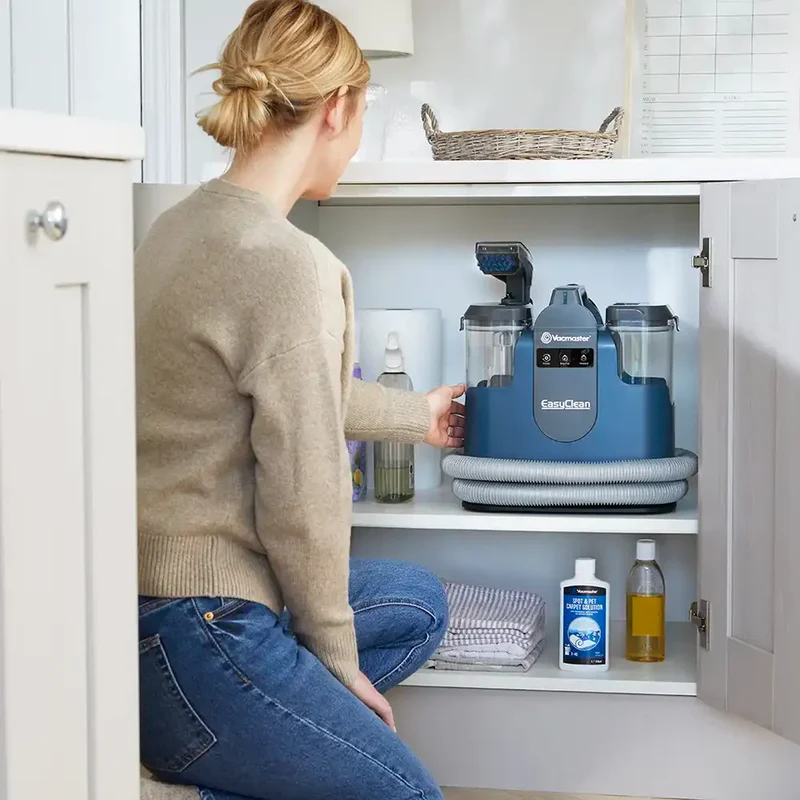 Vacmaster EasyClean Thermo Clean Kit | Heated Carpet Spot Cleaner-with Spare Carpet Shampoo