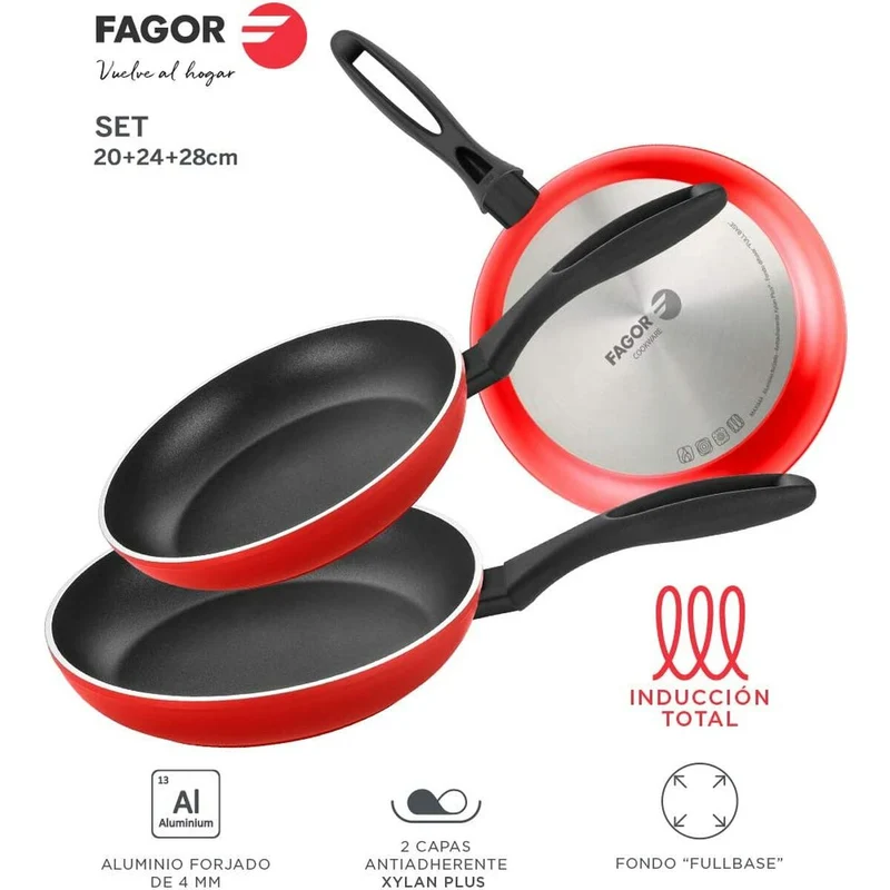 Set of pans Fagor Aluminium Bakelite