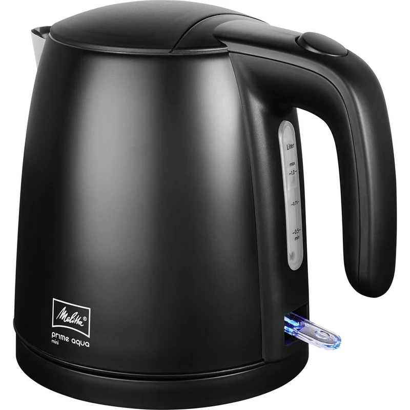 Kettle Melitta PRIME AQUA MINI BLACK EDITION 1 Black Stainless steel plástico,acero inoxidable 2200 W 1,7 L