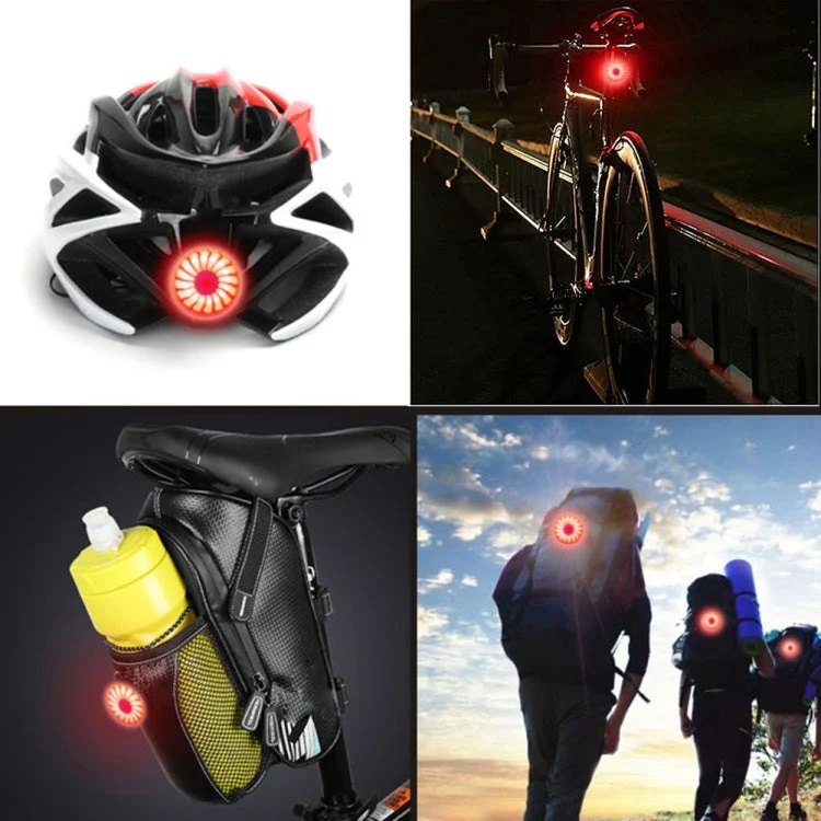 Smart Sensor Bremslys til Cykel med USB – Titanfarvet Advarselslys