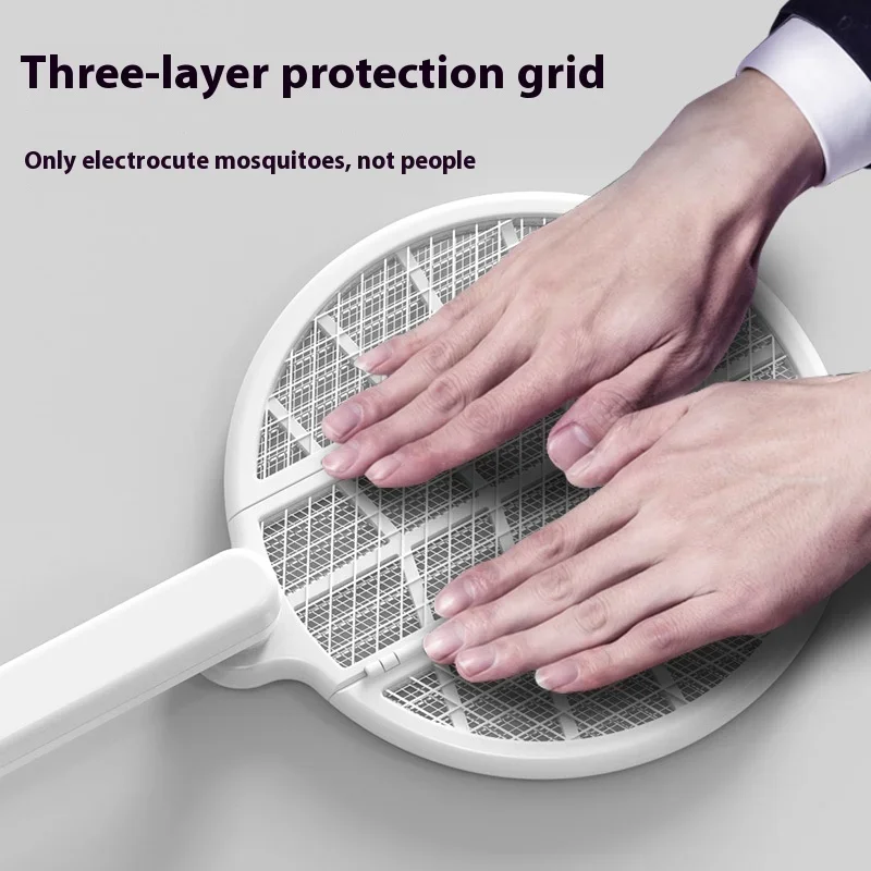 Sammenfoldelig automatisk lampe med myggenet bat