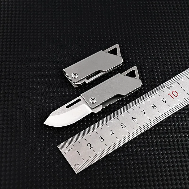 Sammenfoldeligt Master Overlevelses Mini-Kniv i Rustfrit Stål