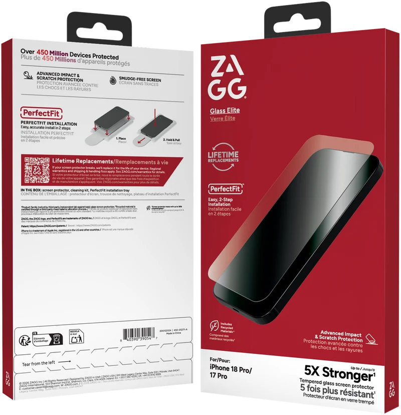 ZAGG Invisibleshield Glass Elite Screen Protector iPhone 18 Pro