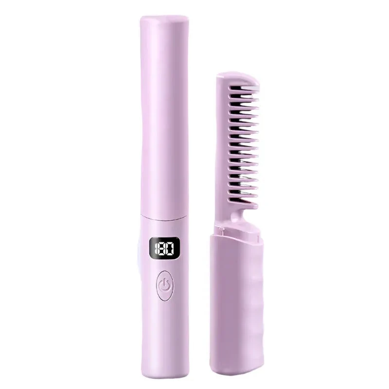 Electric LCD Hair Straightener Comb
