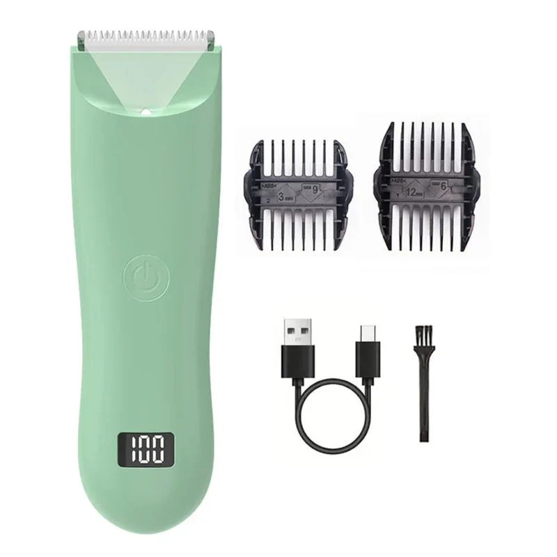 Men's Electric Groin Private Parts Versatile Body Hair Trimmer With Two Guiding Combs