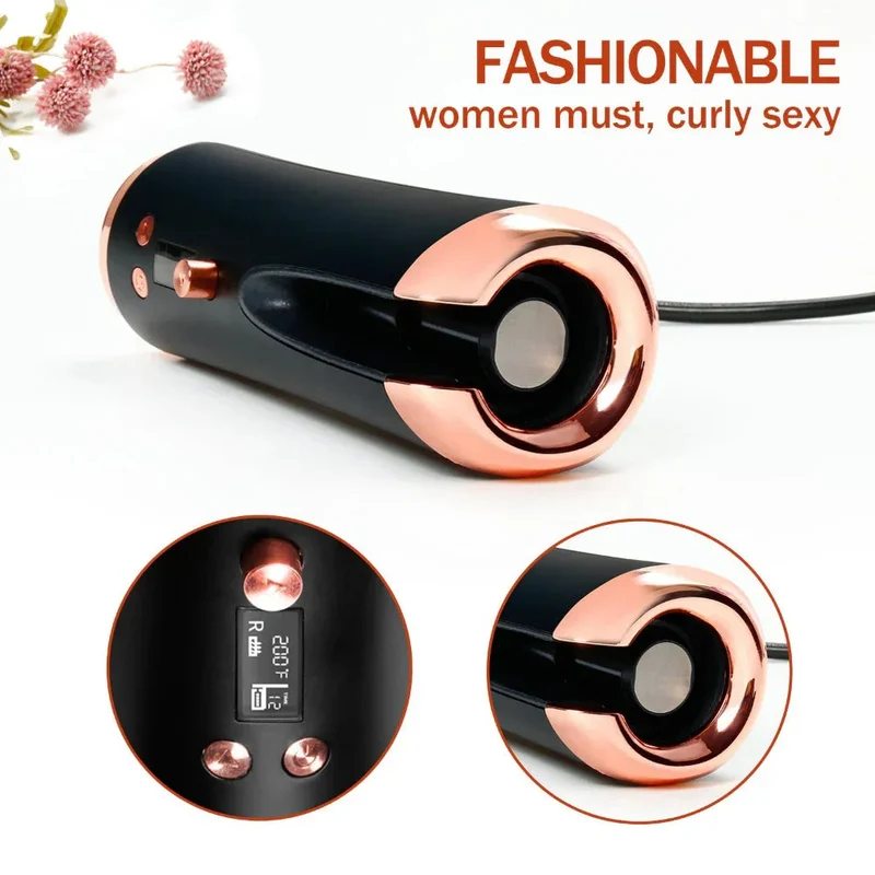 Portable Automatic Travel Smart Wireless Lcd Curling Iron