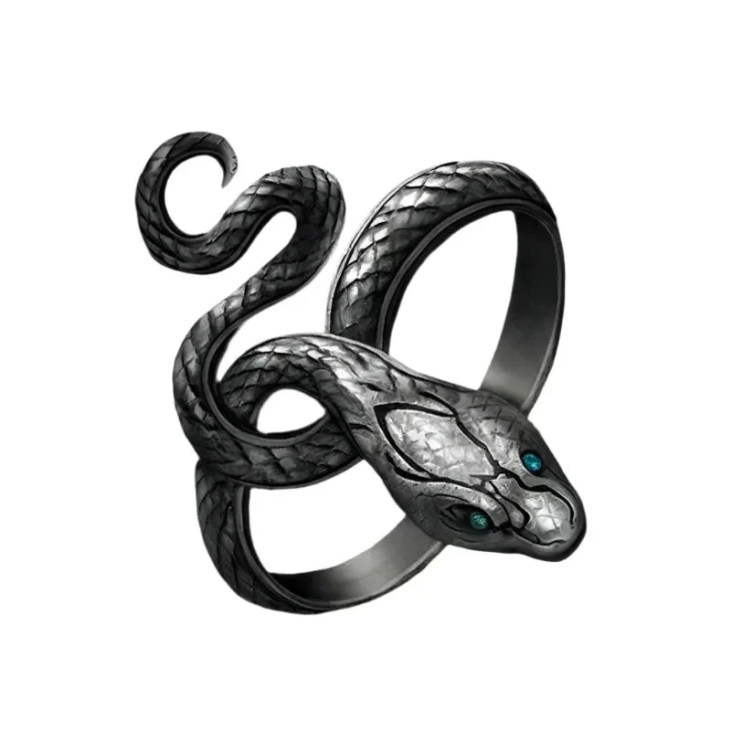 Adjustable Zinc Alloy Retro Snake Ring