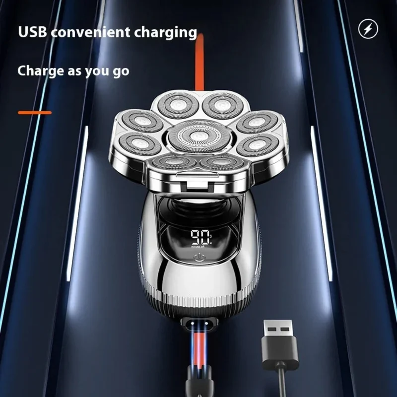 Men's Digital Display Multifunctional Electric Shaver
