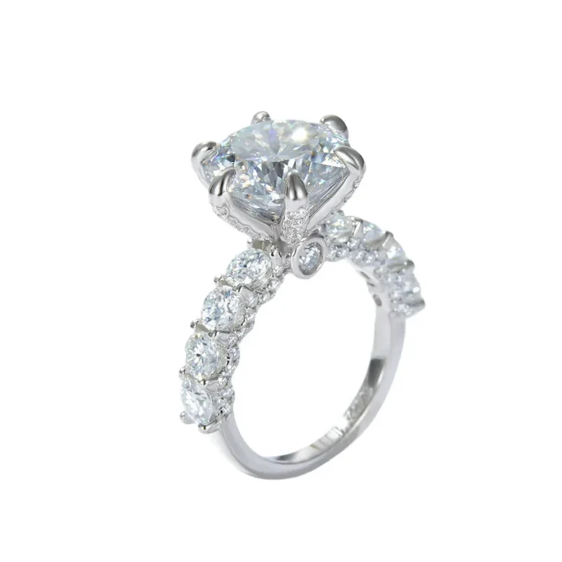 Women's 5 Karat Cut Full Moissanite Luxury Ring