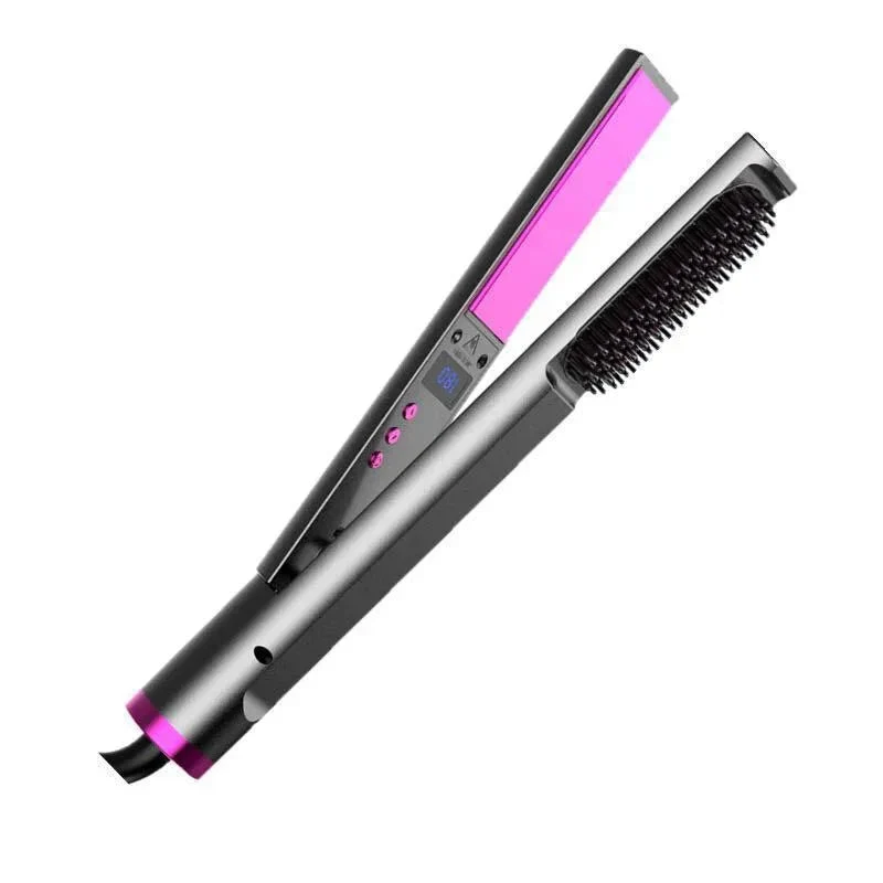 Three-in-one Multifunctional Hair Straightener Comb Roll Splint Wet And Dry Hair Dual-Use