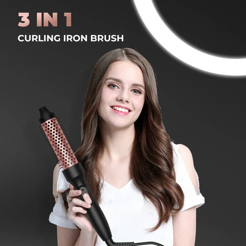 High Power Hair Straightener And Curling Iron Heating Brush For Hair Styling