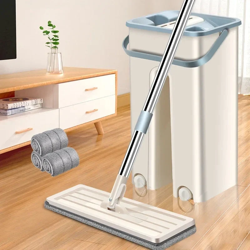 Household Wet And Dry Use Hand-Free Flat Mop