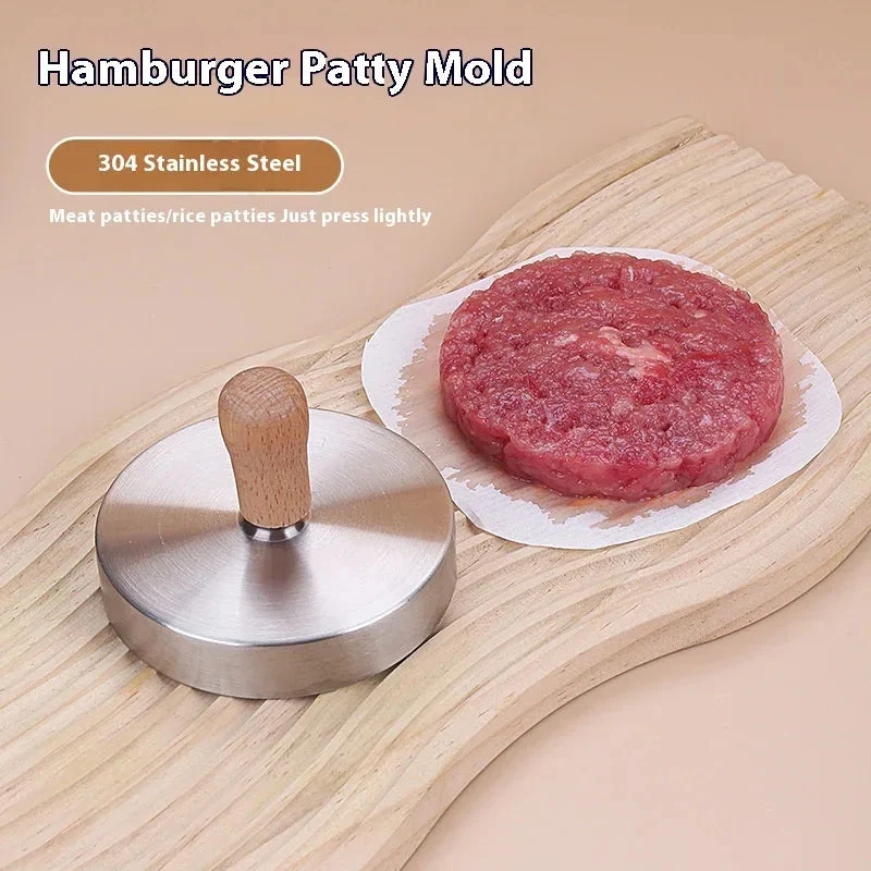 Stainless Steel Hamburger Meat Pressing Machine Mould Tool For The Kitchen