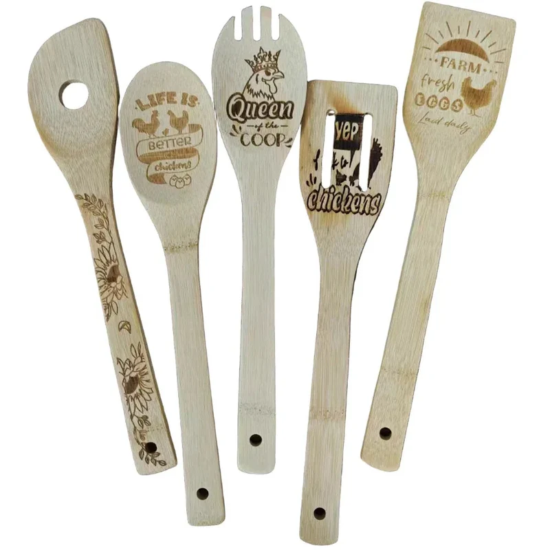 Bamboo Wood Cooking Tools Five-Piece Kitchen Utensils Set