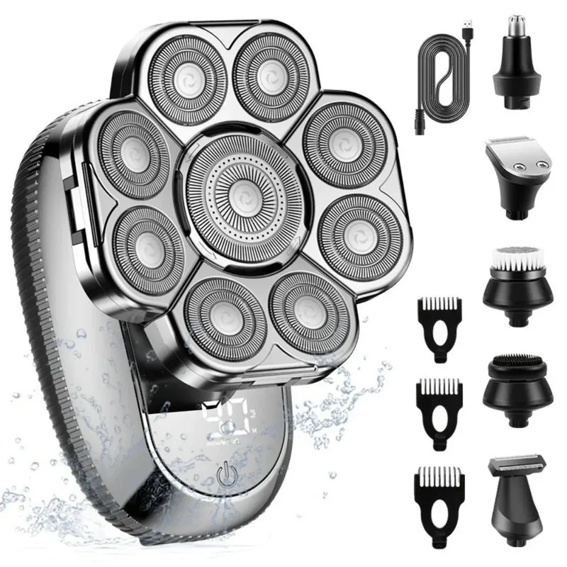 Men's Digital Display Multifunctional Electric Shaver