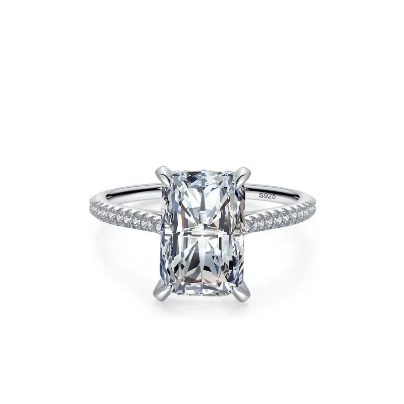 S925 Sterling Silver Simulation Diamond Ring