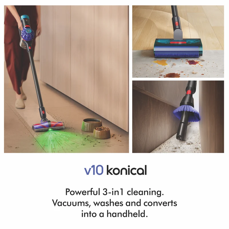 Dyson V10 Konical Cordless Vacuum + Wash-Head