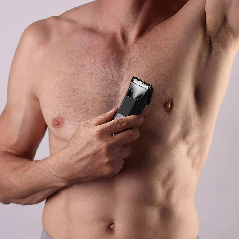 Men's Body Hair Armpit Chest Beard Private Parts Groin Pubic Hair IPX7 Waterproof Trimmer