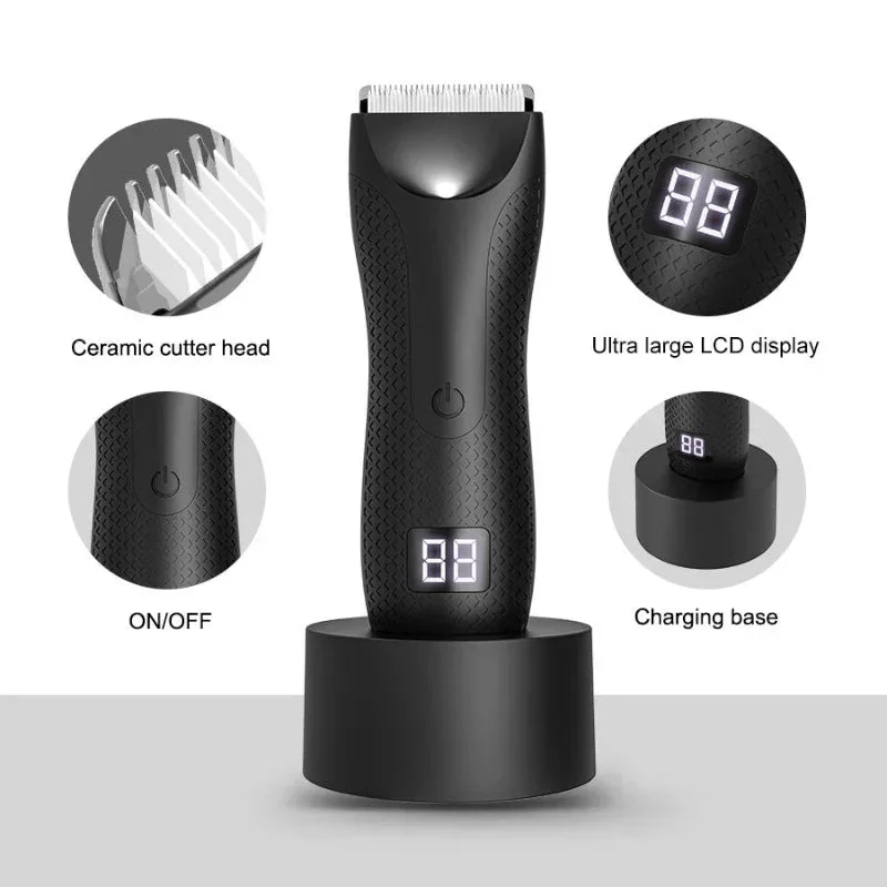 Whole Body Hair Trimmer Electric Groin Pubic Hair Waterproof Shaver