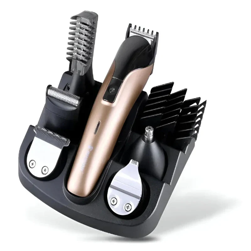 Kemei 6 in 1 Rechargeable Hair Beard Styling Trimmer Grooming Kit